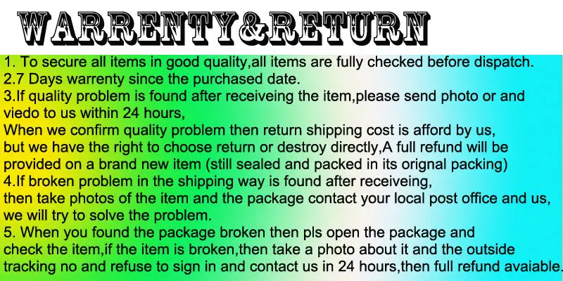 warrenty&return