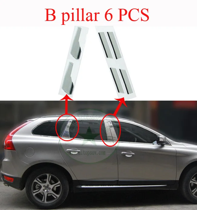 Оконная отделка/крышка подоконника рамка для VOLVO XC60, нержавеющая сталь, отличная гарантия качества, три варианта, 6 шт/18 шт/22 шт