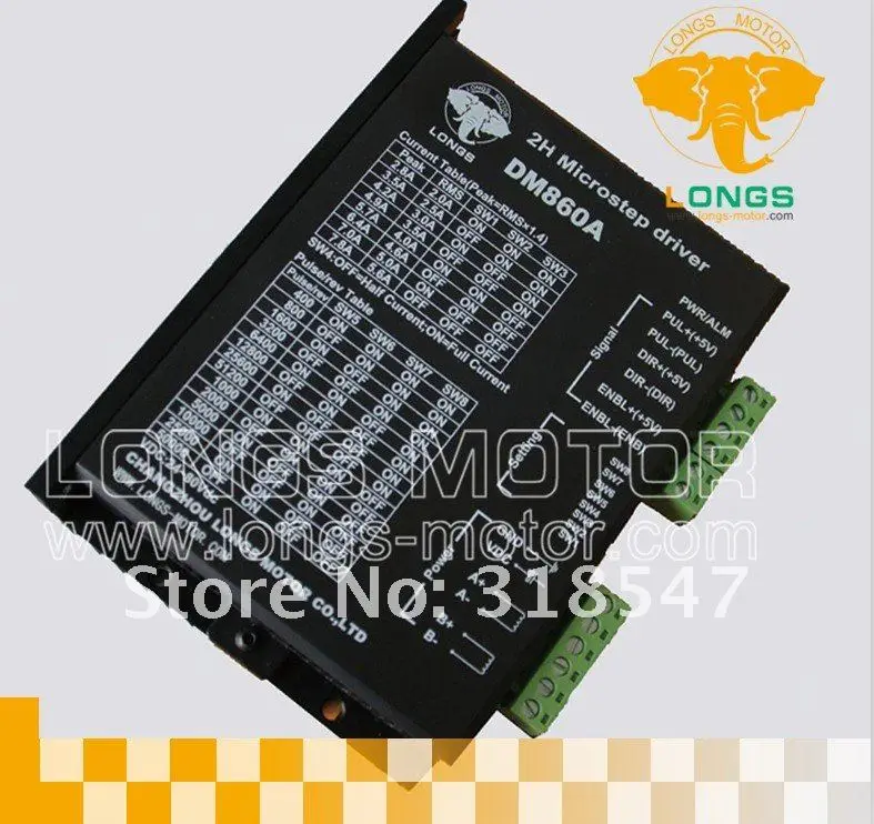Драйвер шагового двигателя цифровой контроллер DM860A пик 7.8A 256 micsteps 24VDC ~ 80VDC для nema34 шаговый двигатель с ЧПУ комплект