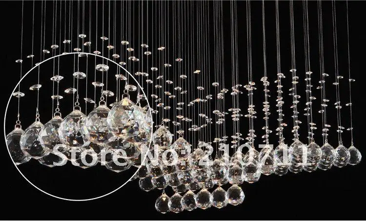 Free shipping,Modern crystal chandelier,crystal lighting,L800*W300*H680mm