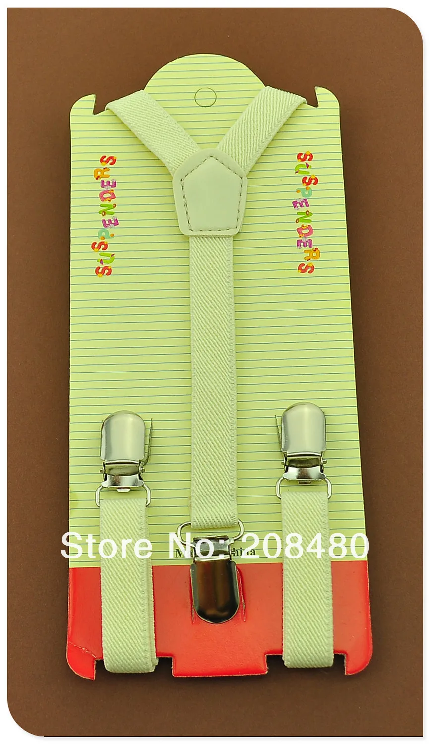 Shipping-1.5x65cm "бежевые" Детские подтяжки для мальчиков и девочек эластичные подтяжки тонкие подтяжки- и розничная