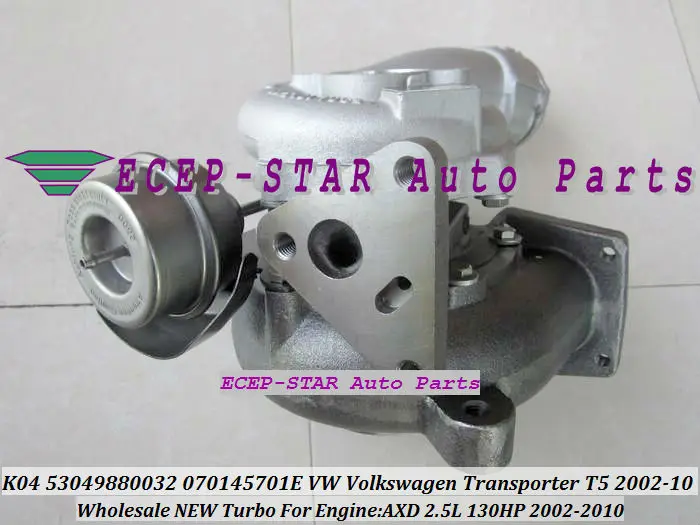 K04 070145701E K04VTG 53049880032 53049700032 For VW VOLKSWAGEN T5 Transporter 2002-10 AXD 2.5L 130HP Turbo  Turbocharger