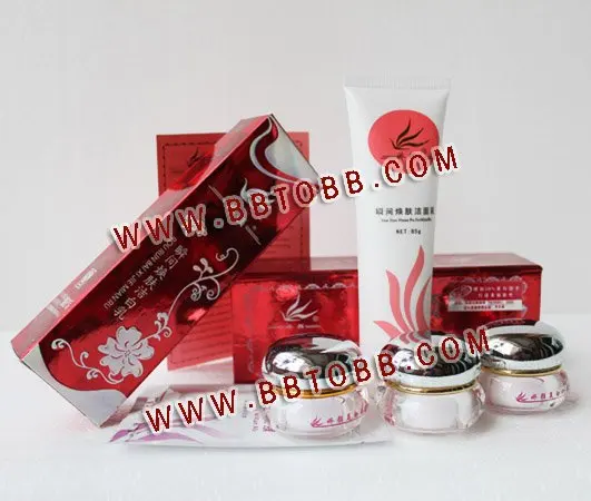 Jiaoyan Bailitouhong 3in1 daycream + ночной крем + жемчуг крем + моющее средство
