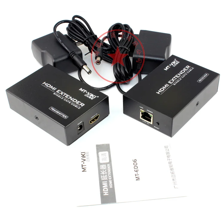 MT-ED06 усилитель сигнала HDMI удлинитель по одному кабелю RJ45 Cat5e/6 Расширение 100 м HDMI 1,4 без потерь 1080P HD 2048*1440