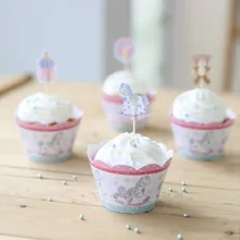 Лошадь типа bulk 24 шт./лот Высокая температура выпечки пергаментную бумагу сдобы кекс вкладыши/случаев/обертки