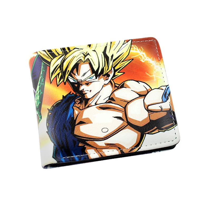Сын Гохан Dragon Ball PU короткие бумажник красочные Сумочка с принтом японского аниме Тип D