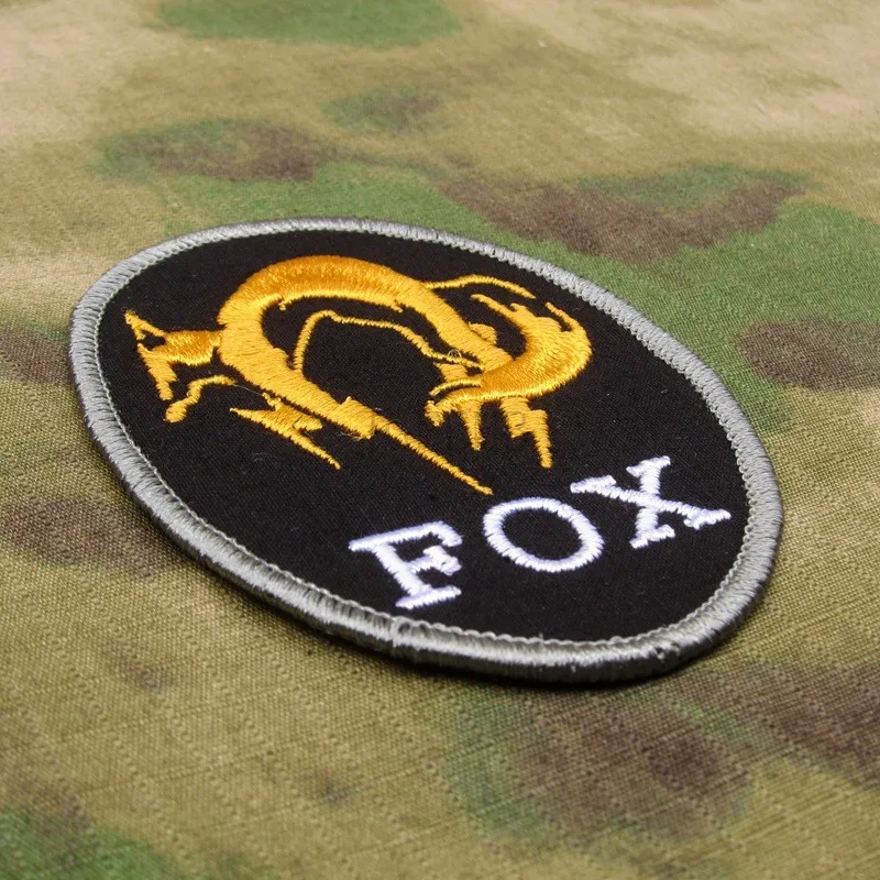 Черная MGS с надписью «Fox Hound» группа специального назначения Ghost вышитые патч B3268