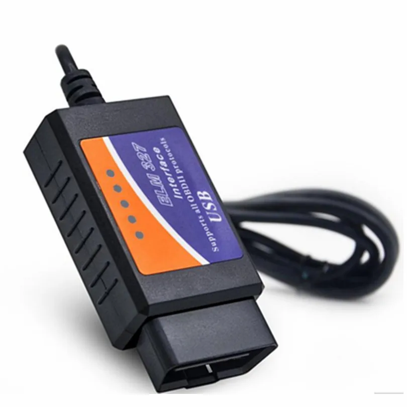 10 шт. DHL автоматический диагностический сканер инструмент Интерфейс ELM327 USB Сканер Инструмент OBD II OBD2 последняя версия V1.5 elm327 usb