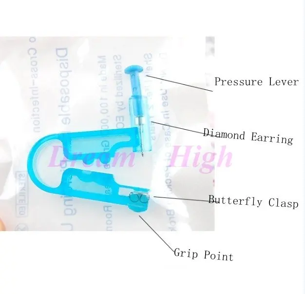 Инструменты для Пирсинга Ушей, одноразовый пирсинг для уха, гвоздик, пистолет, белый драгоценный камень, чистый камень, без перекрестной инфекции, 75 шт./лот, рекламный подарок