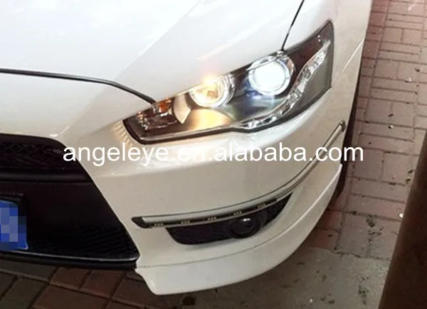 2008-2013 год для mitsubishi для Lancer Exceed светодиодные Ангельские глазки фары черный корпус LD