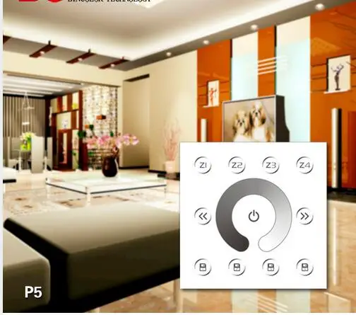 P5 AC85-265V Одноцветный multizone led dim Сенсорная панель контроллер dmx диммер