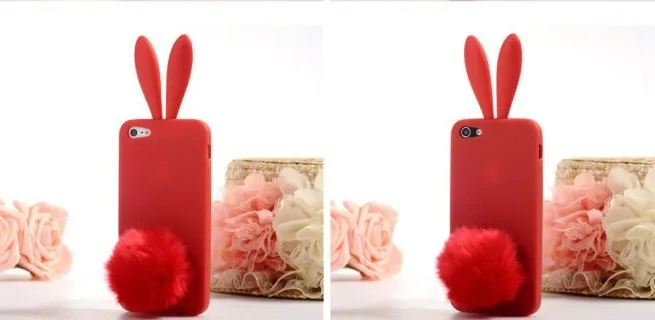 Bunny Rabbit Ears Plush Tail Case For iPhone (3)
