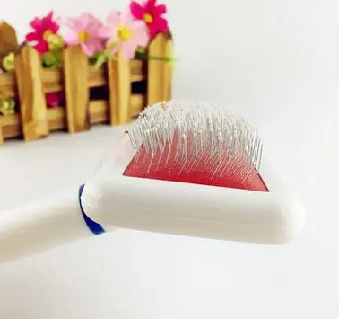 

Red Puppy Cat Hair Grooming Slicker Comb Gilling Brush Quick Clean Tool Pet Supplies