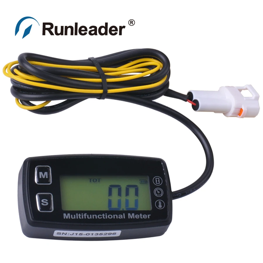 

Digital RL-TS003 PT100 -20- +300 Celsius degree tach hour meter theomometer temp meter for gasoline chainsaw lawn mower dryer