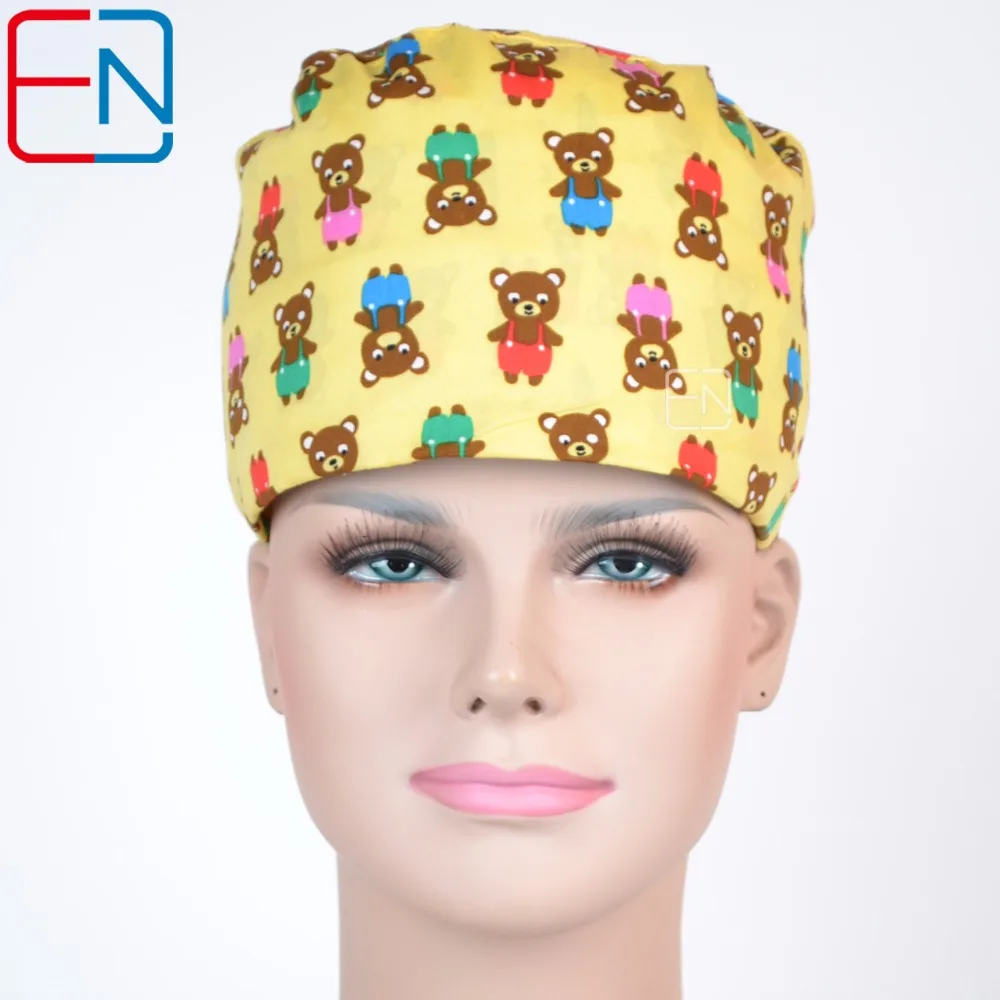 yellow scrub cap