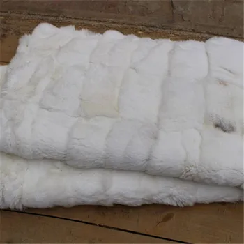 

Natural Rex Rabbit Fur Plates / Real White Rex Rabbit Fur Skins For Sale