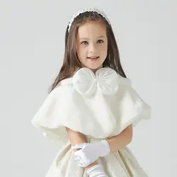 Детская зимняя одежда для девочек из искусственного меха накидка для девочек жилет платье зимние девушки Свадебная вечеринка обертывания