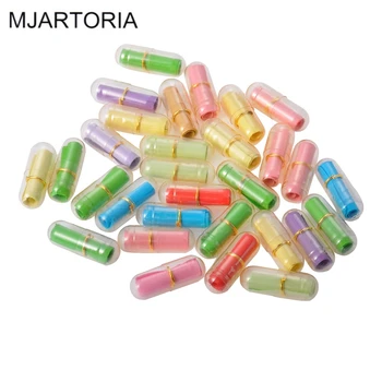 

PVC 30PCs Creative Gift Love Letter Light Waterproof Wish Bottle With Paper Scrip Storage Box Colorful Mini Boxes 20x6mm