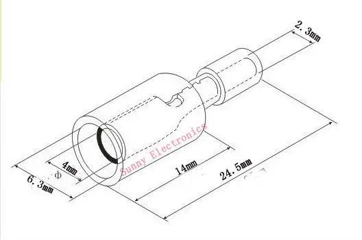 100x мужской и женский 16-14AWG провод изолированный цилиндрический РАЗЪЕМ Обжимные клеммы