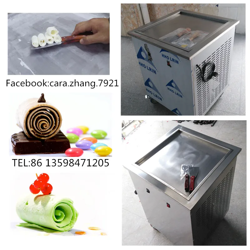 

50 cm size one pan fried ice cream roll machine