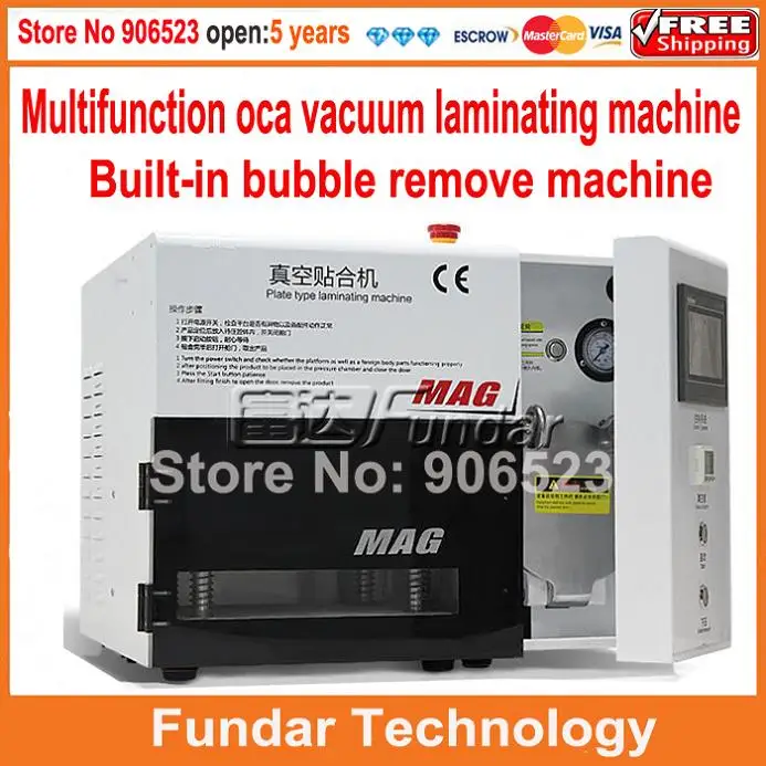 

Newest all-in-one MAG OCA vacuum lamination machine with built-in bubble remove machine for 7 inch screen