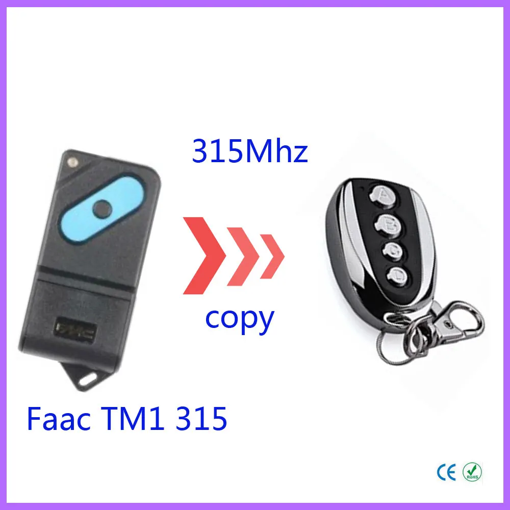 Faac пульт дистанционного управления FAAC TM1 315 МГц гаражные ворота пульт дистанционного управления Дубликатор 315 МГц