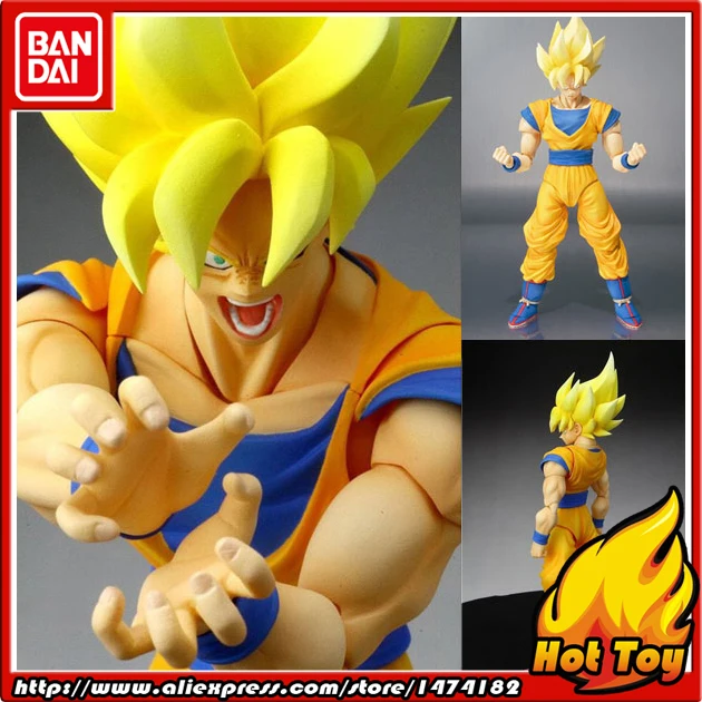 Оригинальная фигурка BANDAI Tamashii NACES S. H. Figuarts(SHF)-супер сайян Сон Гоку из "Dragon Ball Z"