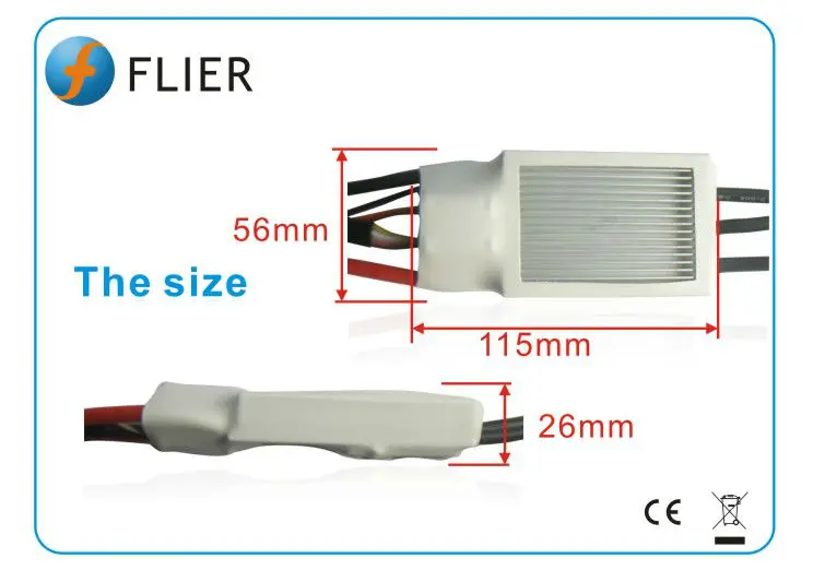 Flier 8 S 200A ESC бесщеточный контроллер двигателя для rc вертолета