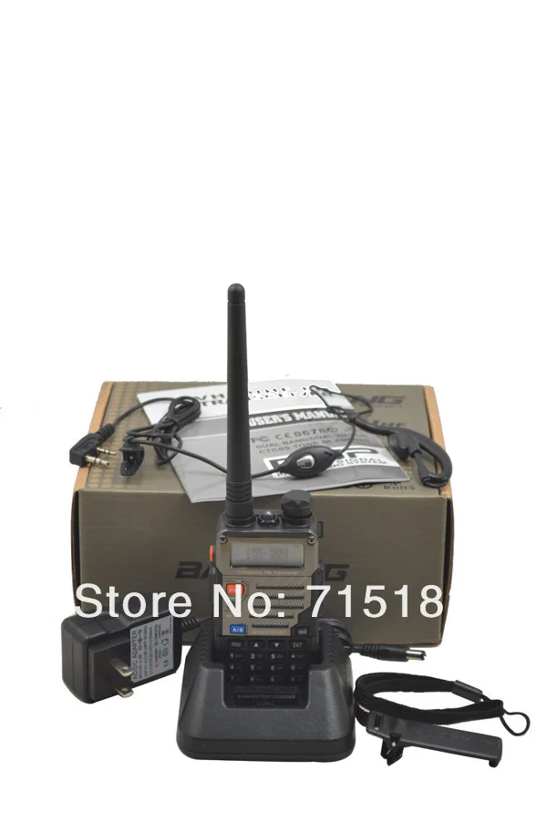 UV-5RB 136-174 МГц(RX/TX) и UHF400-520MHz(TX/RX) двухдиапазонный 5 Вт/1 Вт 128CH FM 65-108 МГц с бесплатным наушником двухстороннее радио