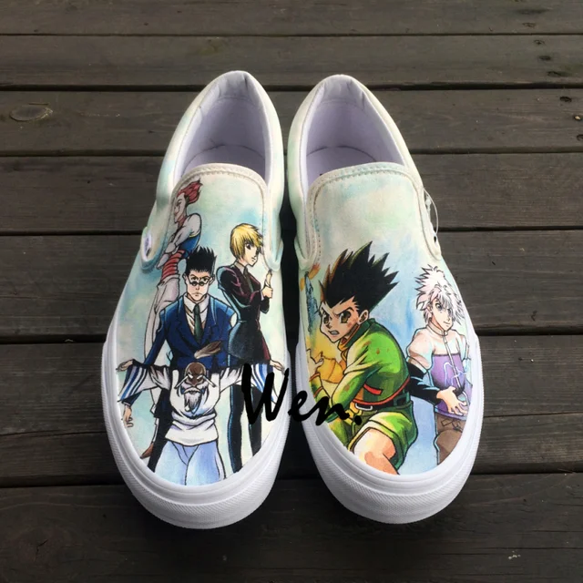 Wen Anime Hand Painted Slip On Shoes Custom Design Hunter