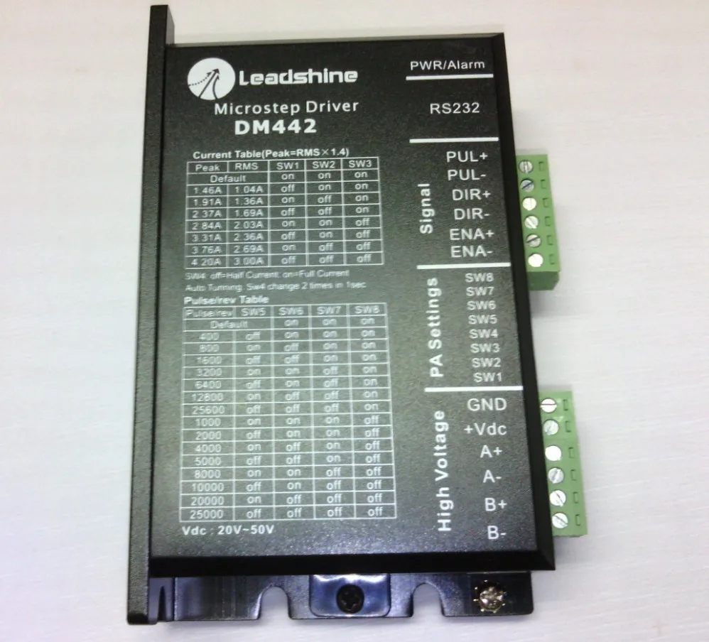 Leadshine цифровой Шаговые двигатели Драйвер DM442 на основе DSP дизайн Fit NEMA17 Nema 23 Двигатель ЧПУ шагового системы