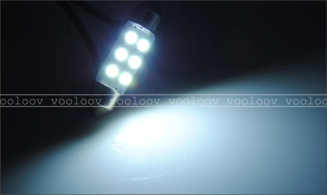 500 шт./лот гирлянда 1210/3528 6smd 6LED 6 SMD LED 31 мм 36 мм 39 мм 42 мм белый 3528 smd 6 светодиодных салона на крыше купол Географические карты лампочки