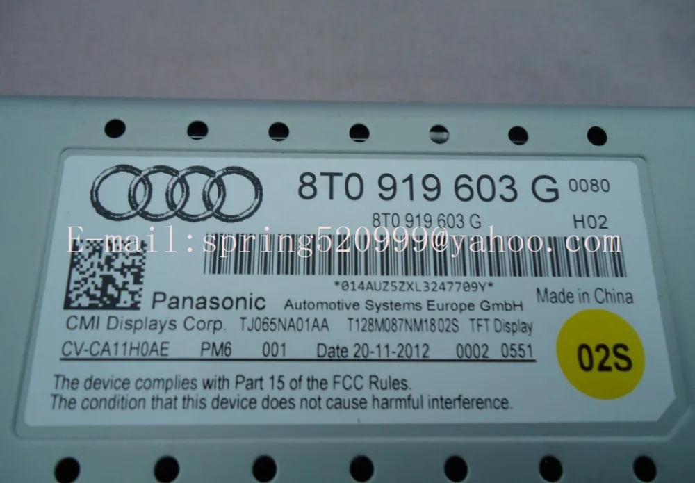 6.5 дюймов dj065na-01c 8t0919603g 8T0 919 603 г для мини-автомобиль ЖК-дисплей экран 5 шт./лот