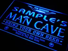Pb-тм Имя Персонализированные Пользовательские Человек Пещера Beer Bar Знак Неонового Света