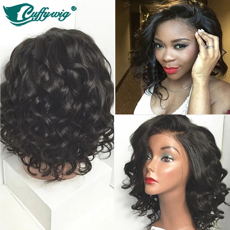 Peruvian Short Human Hair Wigs For Black Women Glueless ...