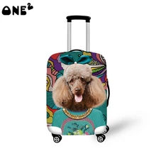 ONE2 Cute Fashion 3D Dog Pattern Travel Accessories Clear Luggage Cover Supply For 22 to 26