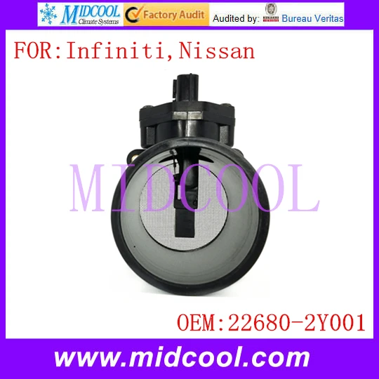 Датчик массового расхода воздуха использование OE № 22680-2Y001 для Infiniti Nissan