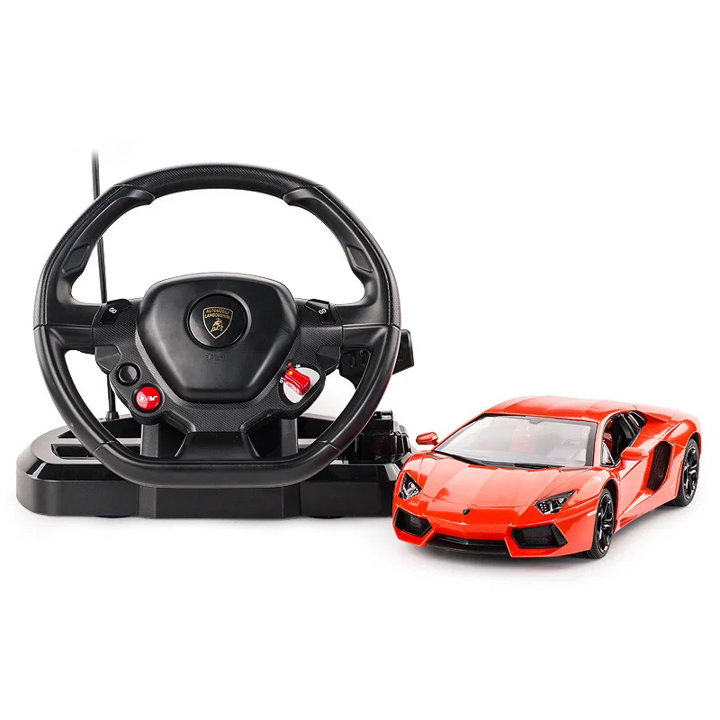 rc lamborghini with steering wheel