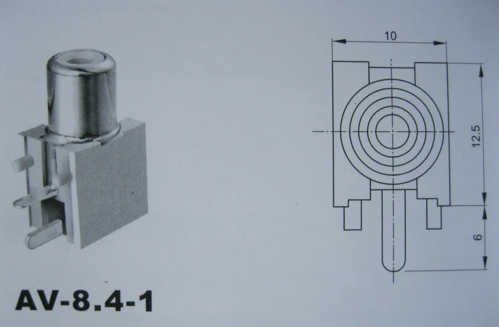AV-8.4-1 AV Pin Jack 3 цвета RCA женское аудио-видео AV Разъем 240 шт в партии