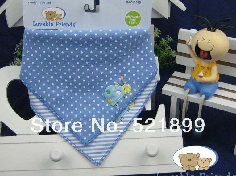 2 шт./лот trangle Мода Baby Bib Водонепроницаемый нагрудники 100% хлопок Нагруднички для малышек
