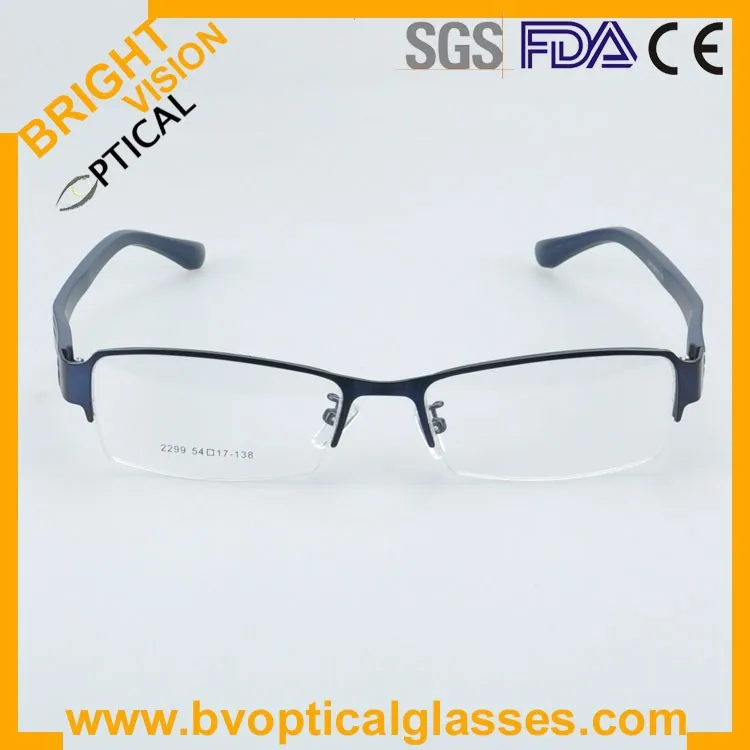 2299bluefront Factrory price half rim vintage optical frames eyewear glasses
