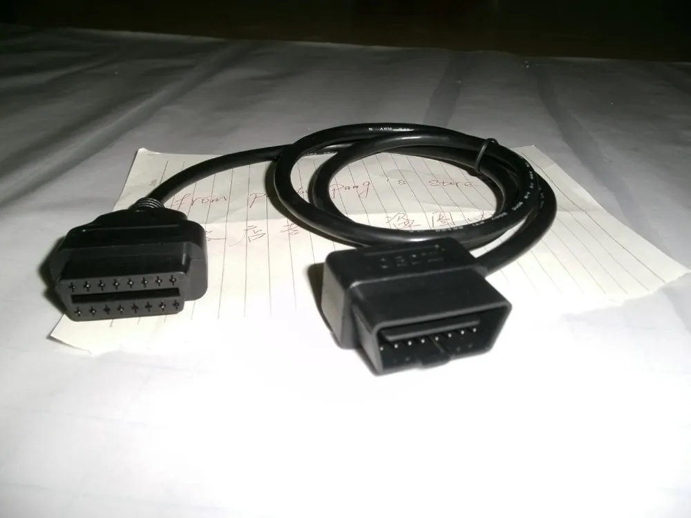 l тип универсальный OBD2 кабель 16 контактный разъем для 16 пиновый разъем OBD для почти все автомобили 1 м 10 шт