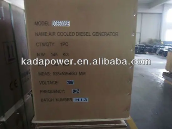 5KVA дизельный генератор с воздушным охлаждением для домашнего использования, бесшумный Однофазный дизельный генератор 5KW 220V 50HZ 1500RPM