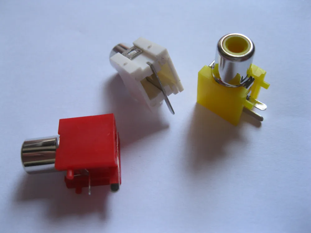 AV-8.4-1 AV Pin Jack 3 цвета RCA женское аудио-видео AV Разъем 240 шт в партии