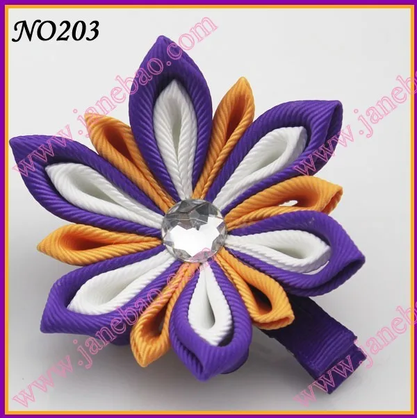 Новые 280 шт. " два слоя Kanzashi цветок заколки моды девушка Bow заколки