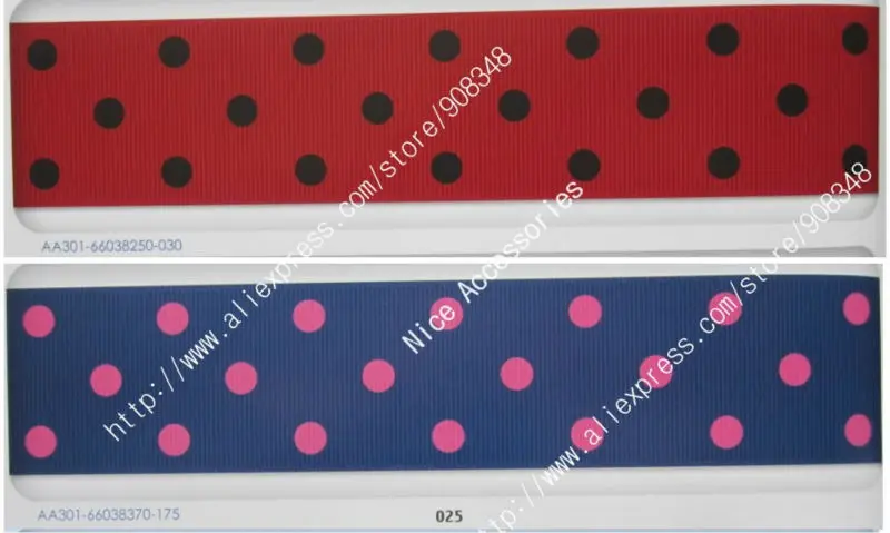1-1/2 ''38 мм полиэстер в горошек напечатанные ленты в подарок банты для волос одежда ленточка аксессуары 100 ярдов/партия