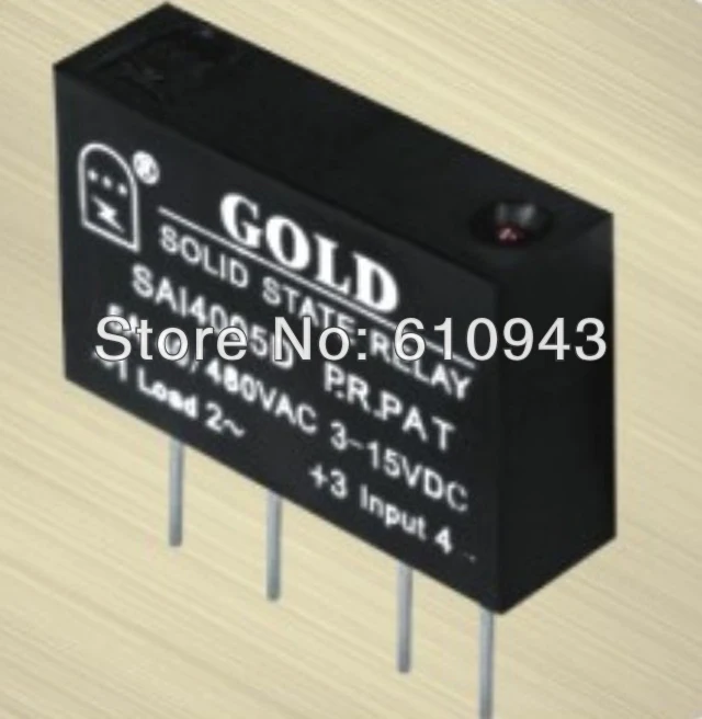 Sai4005d постоянного тока для 5A ССР вход 3-15 В или 15-28 В выход 40-480vfreeshipping печатной платы небольшие твердотельные реле один-в-линии