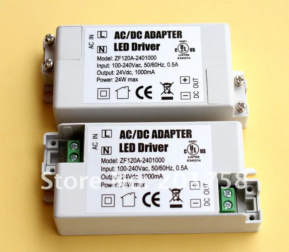 200 Шт./лот,, DC24V1A 24 Вт Постоянное напряжение ПРИВЕЛО Драйвер для внутренние СВЕТОДИОДНЫЕ полосы