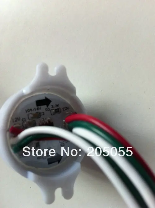 40 шт./строка WS2811 рассеянный полный Цвет 3 светодиодный 5050 SMD RGB Программируемый сменный ЖК-экран 12 V молочное покрытие 30 мм(диаметр), рекламировать лампа
