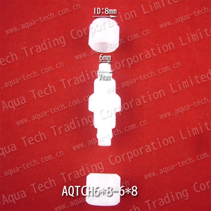 AQTCH6* 8-6*8 пластиковый патрубок, соединитель шланга, фитинги трубы, высокий прижимной соединитель